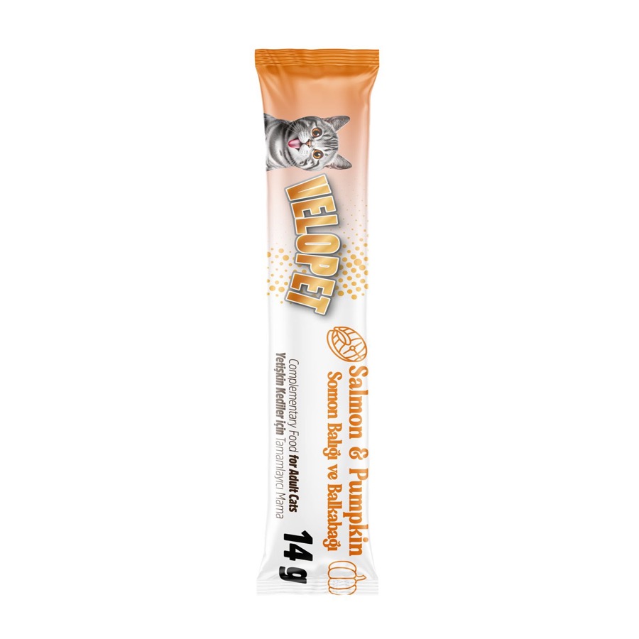 Velopet Lick Snack — Somon Balığı ve Balkabaklı